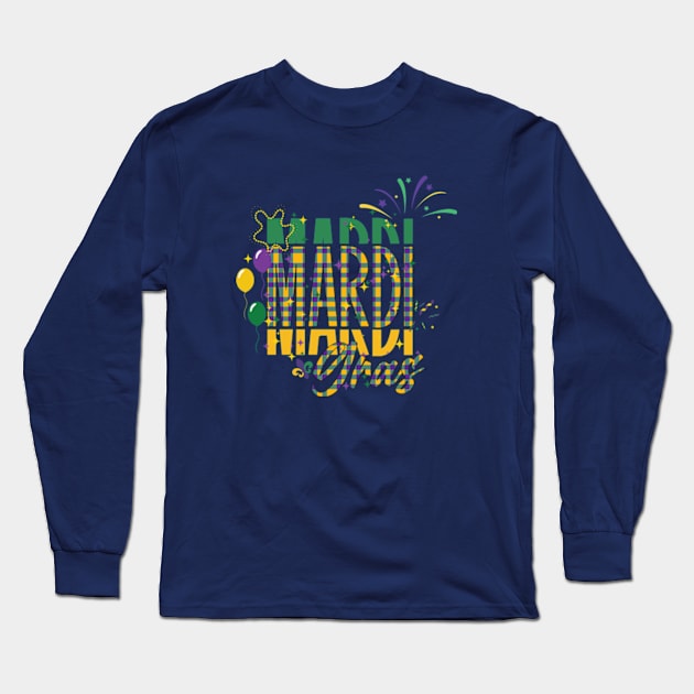 Mardi Gras Long Sleeve T-Shirt by hippohost